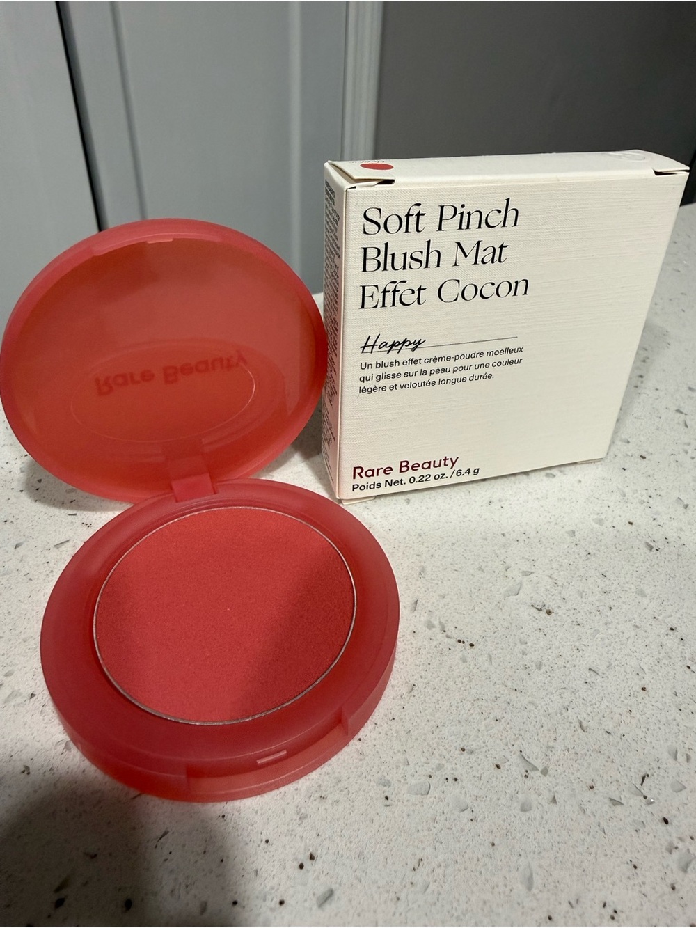 Rare Beauty Soft Pinch Blush Mat — vibrant coral-pink